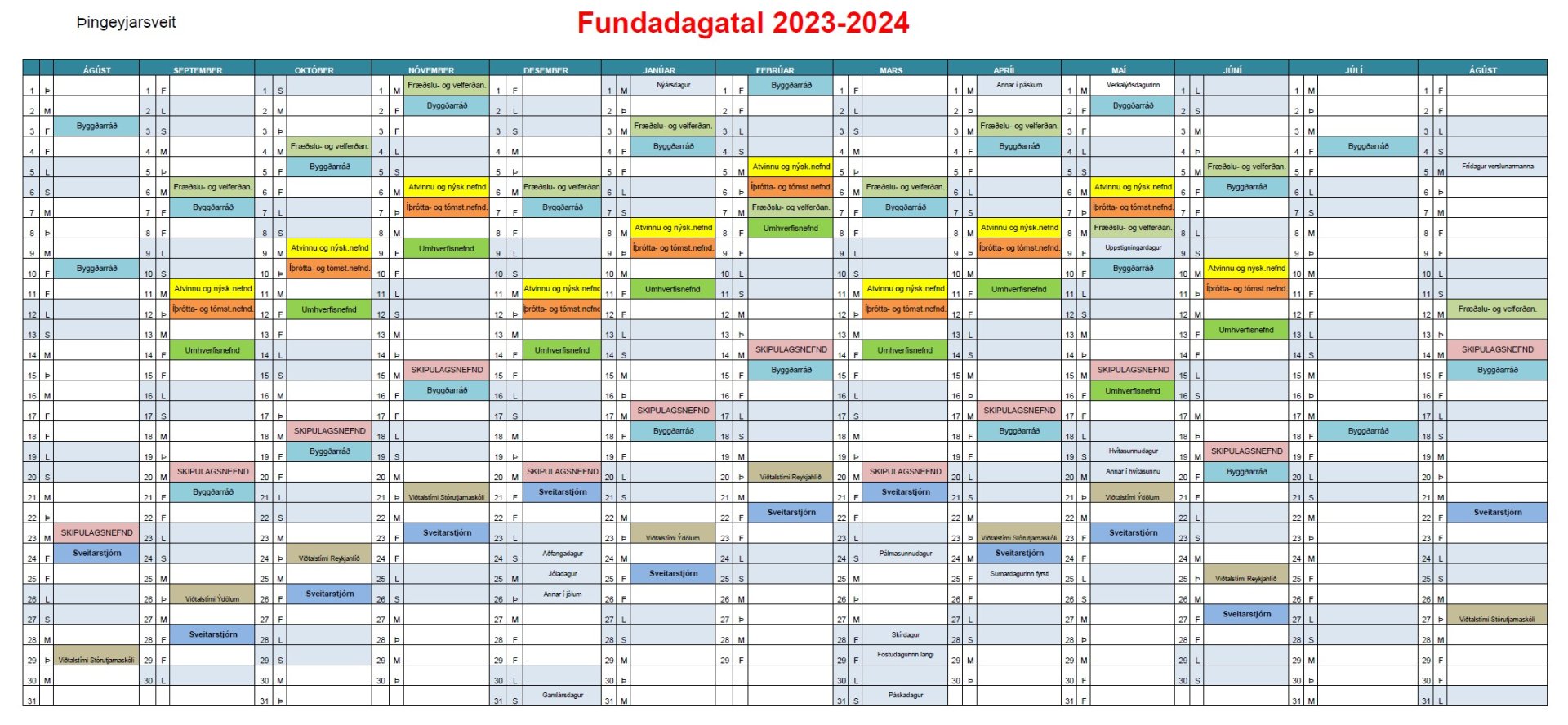 Fundadagatal 2023-2024