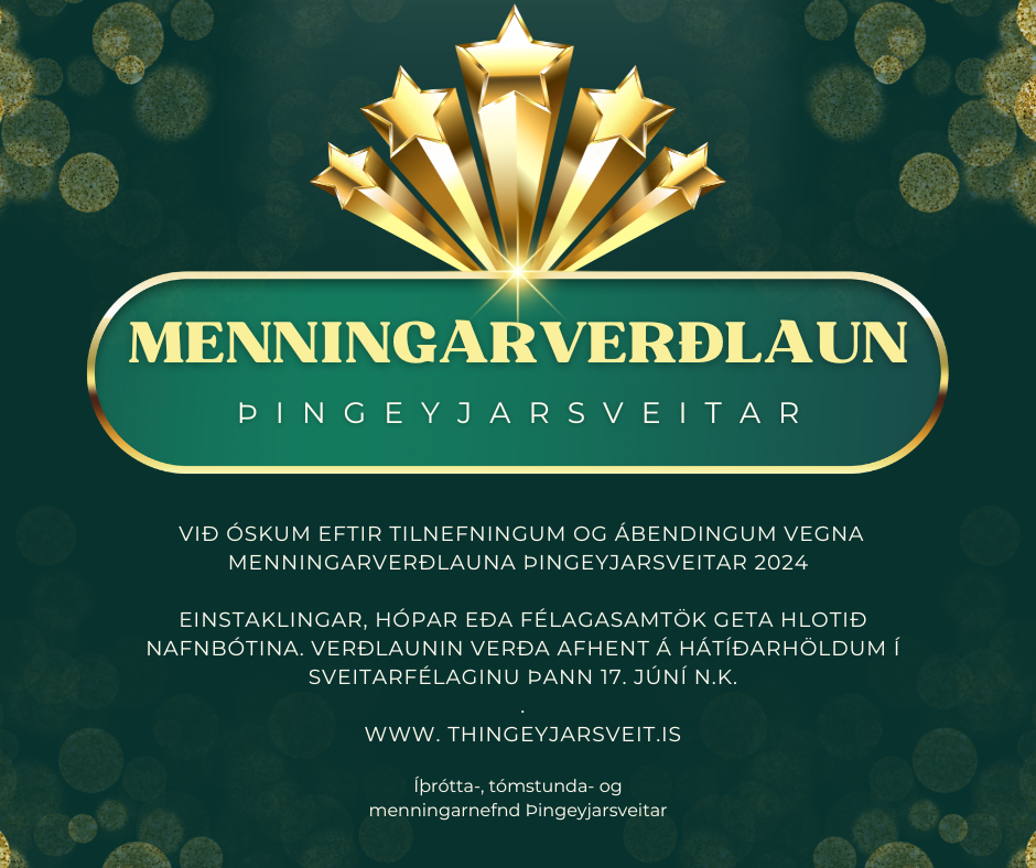 Menningarverðlaun Þingeyjarsveitar 2024